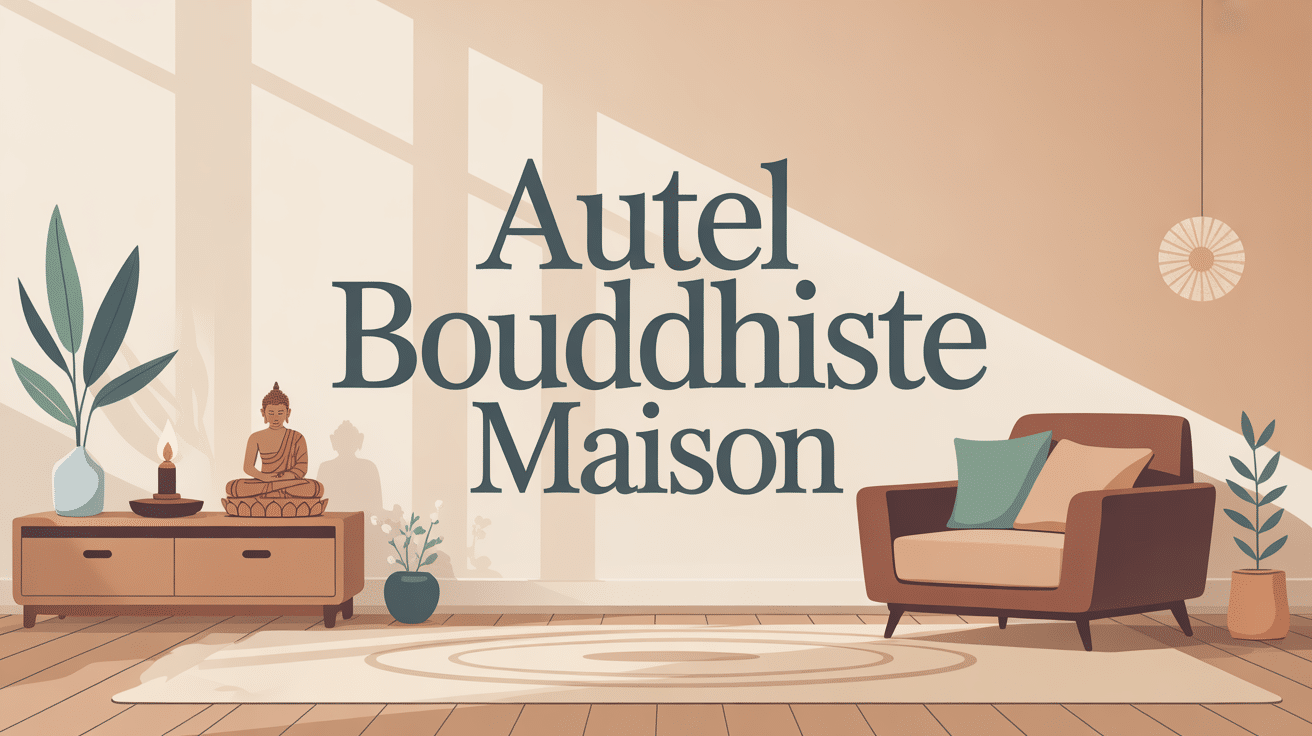autel bouddhiste maison dans une ambiance paisible