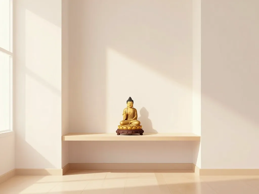 coin calme pour autel bouddhiste maison