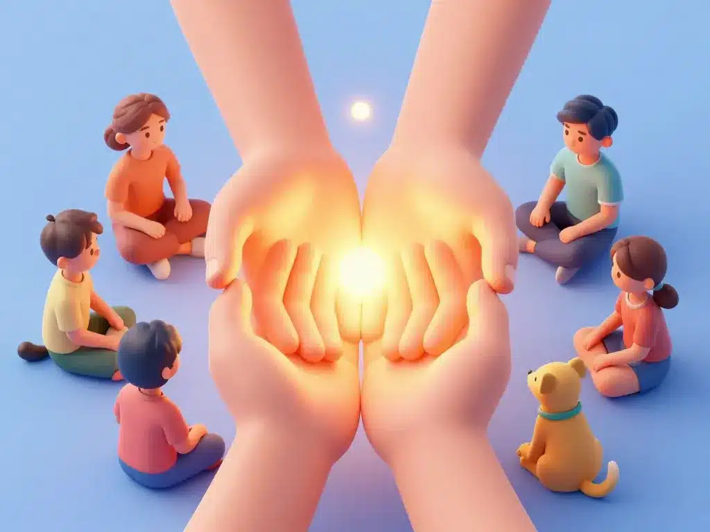 Scène sur comment savoir si on a du magnétisme, signes avec mains lumineuses