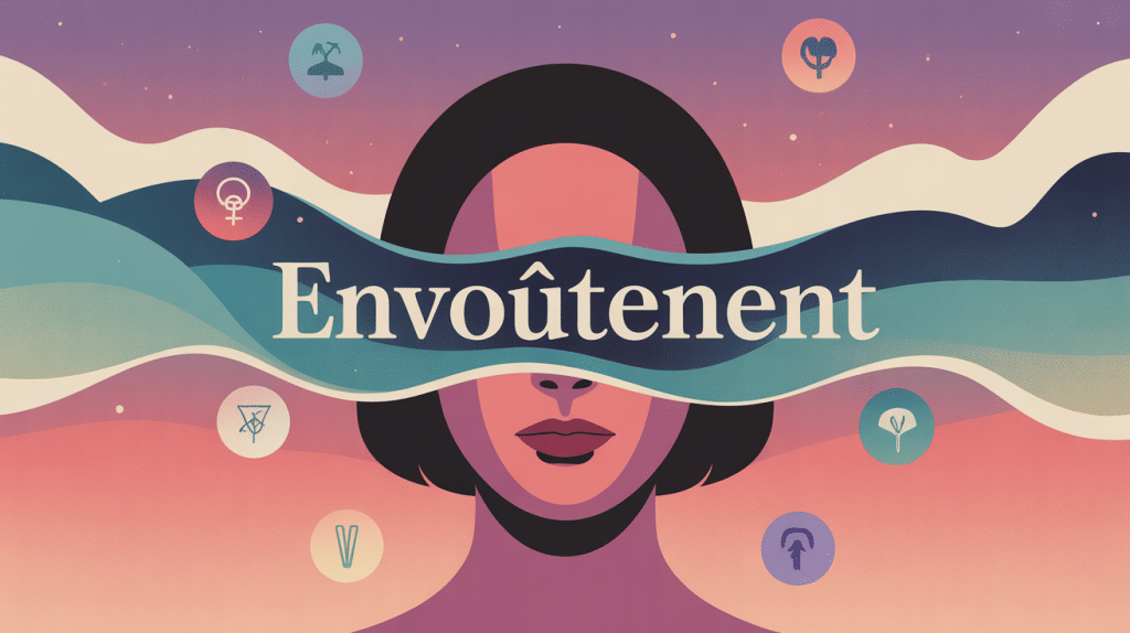 Visage stylisé évoquant le comportement d'une personne envoûtée, ombre et lumière