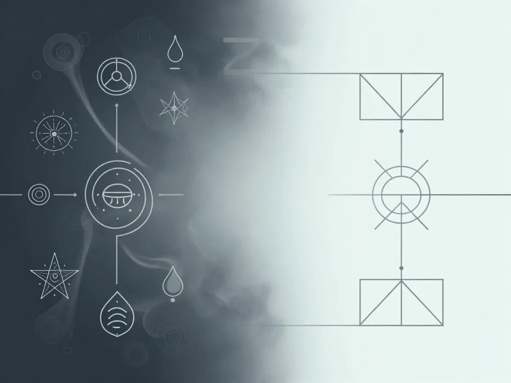 Comportement d'une personne envoûtée vu entre psychologie et spiritualité, schéma conceptuel