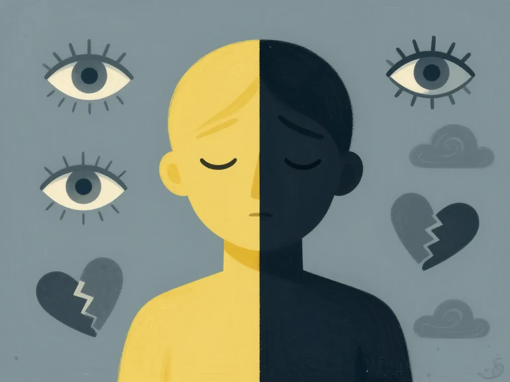 Changements comportement d'une personne envoûtée, illustration symbolique