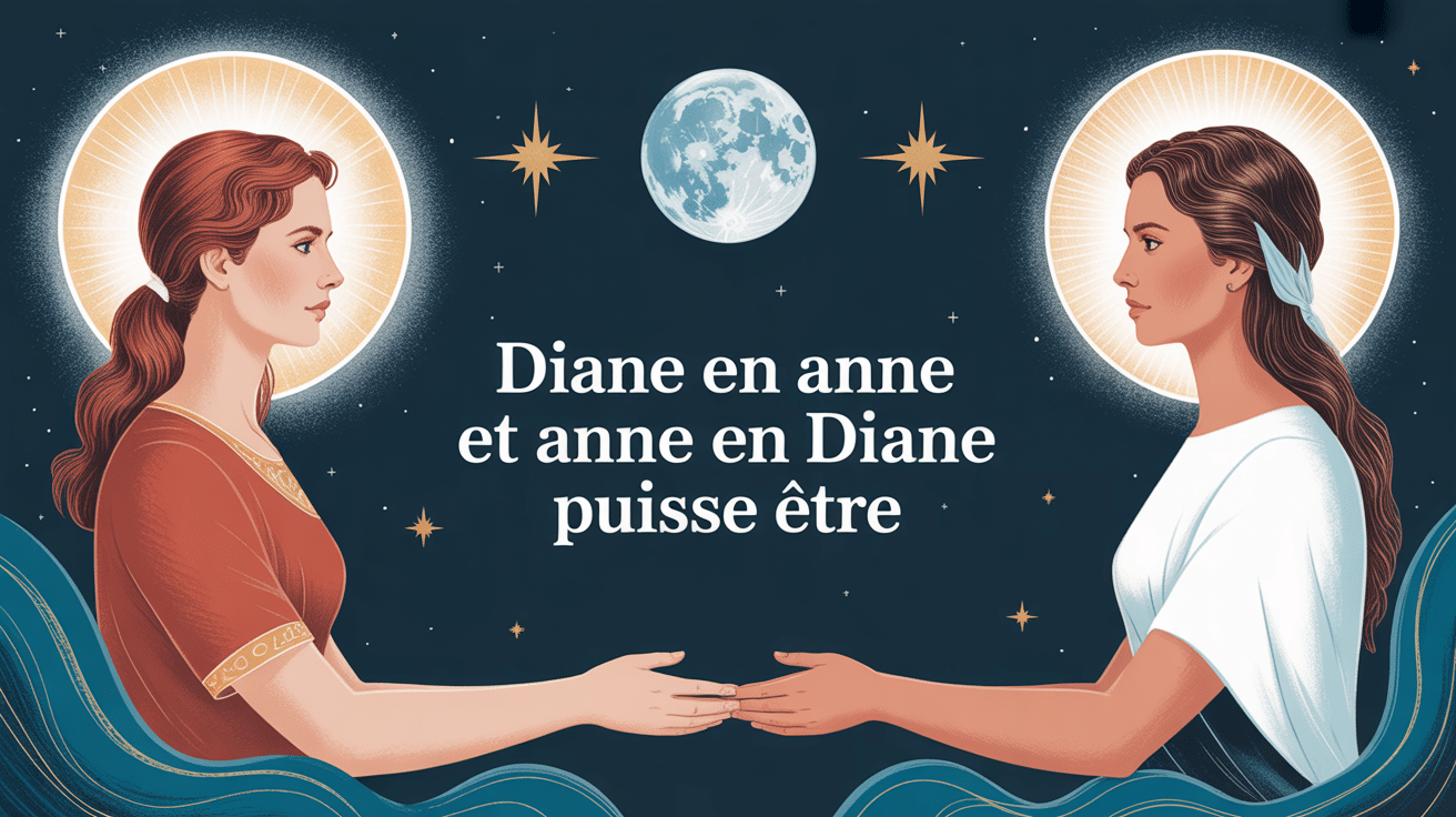 Illustration symbolique de Diane en Anne et Anne en Diane puisse être