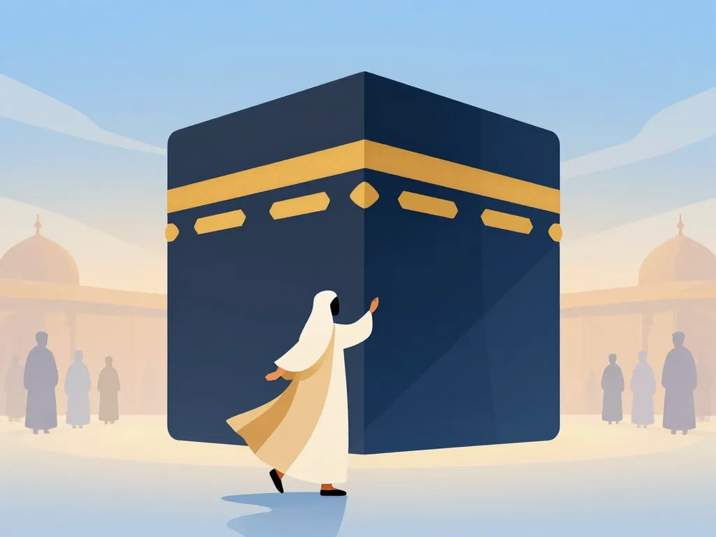 doua pour quelqu' un qui va à la omra tawaf illustration rituelle