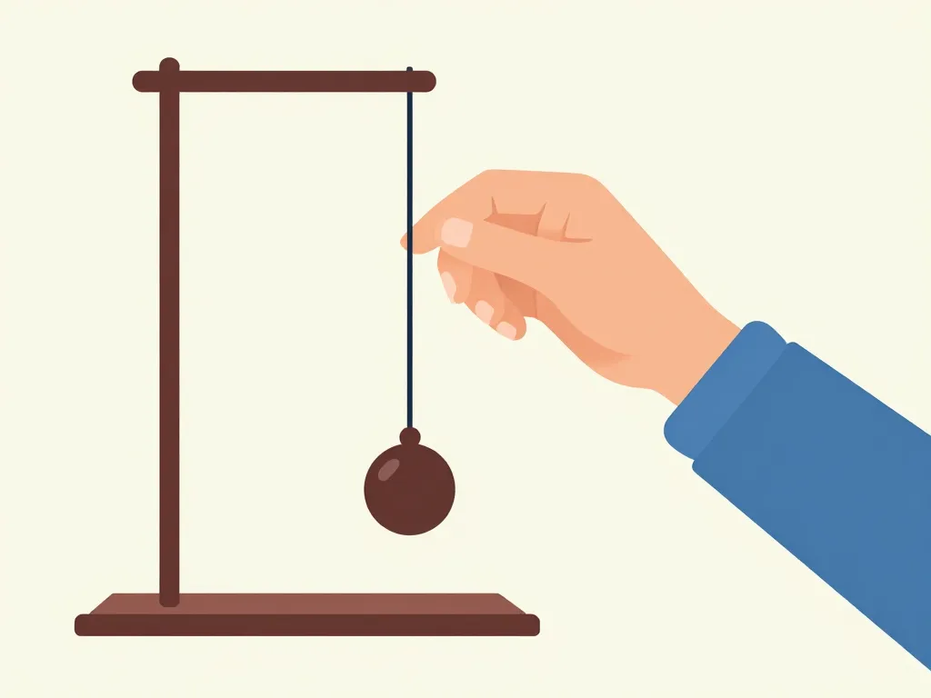 faire le pendule sur une photo prise de vue claire