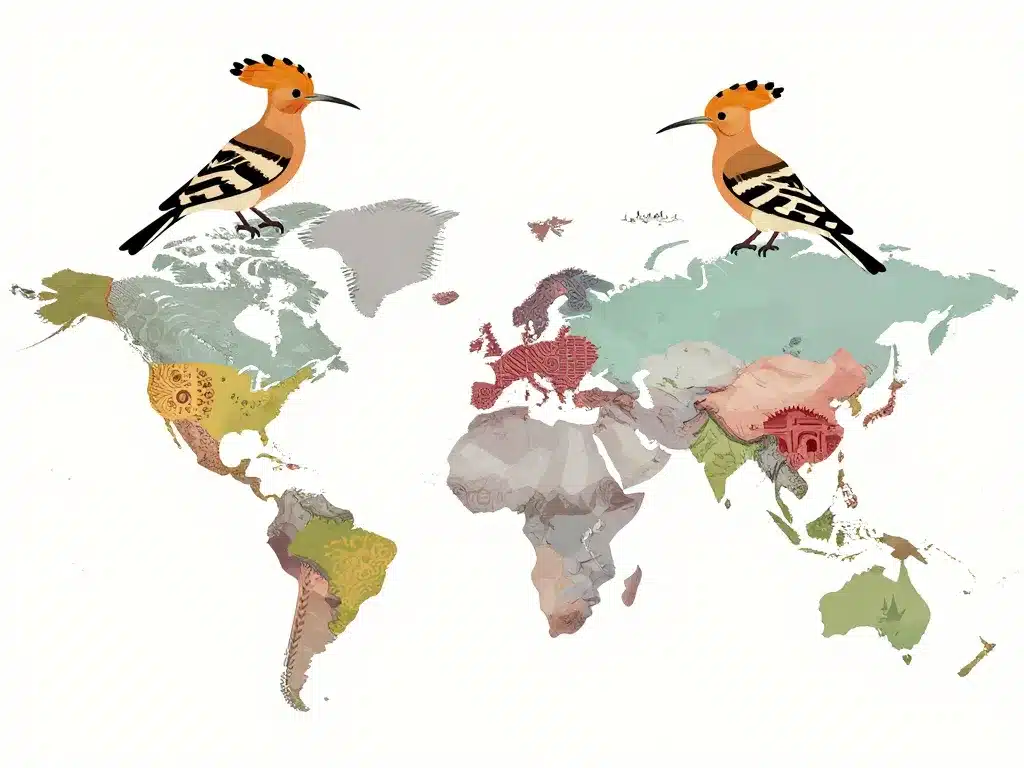 huppe fasciée présage, symboles du monde et diversité