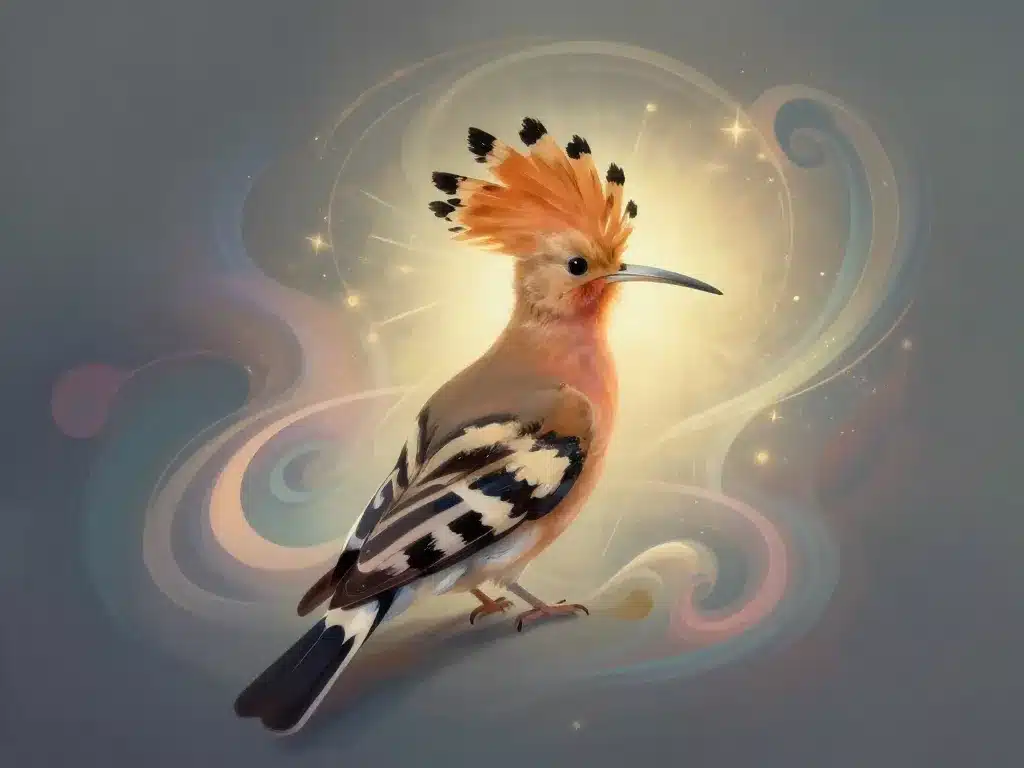 huppe fasciée présage, illustration lumière et transformation