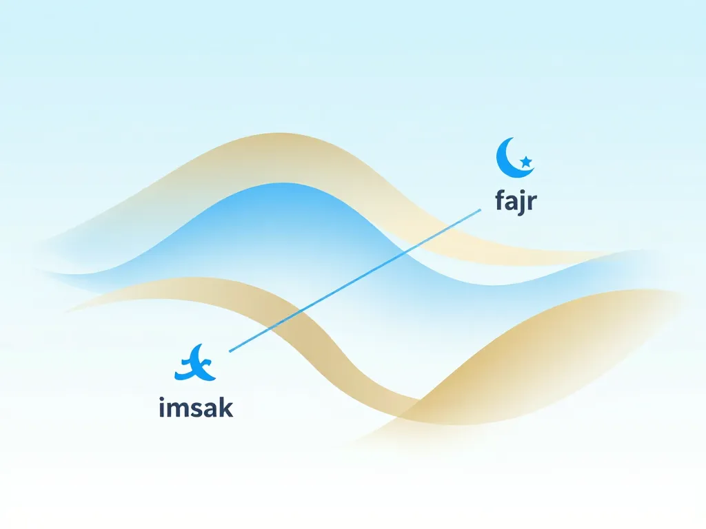 schéma abstrait différences imsak marseille fajr lever soleil
