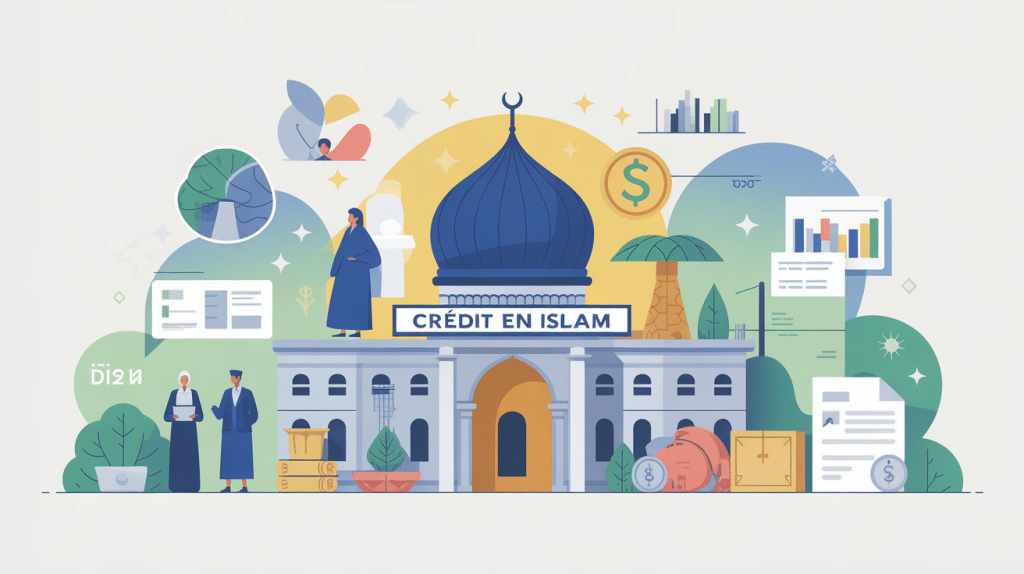 Illustration des crédit en islam, équilibre finance islamique