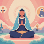 Illustration mante religieuse signification spirituelle posture méditative