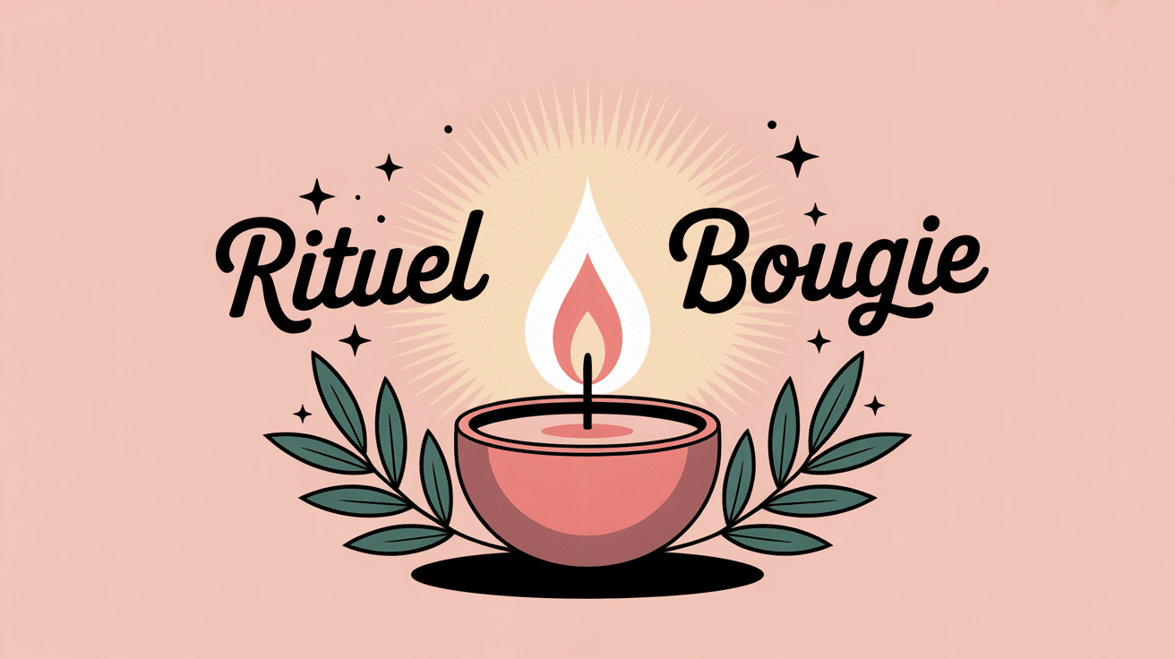 rituel bougie illustration introspective flamme énergie lumineuse