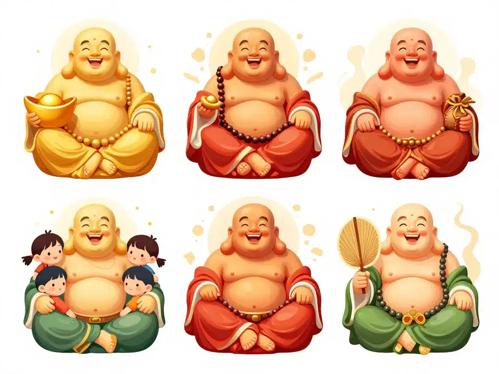 signification du bouddha rieur accessoires statues variantes