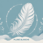 Illustration trouver plume blanche symbole signe
