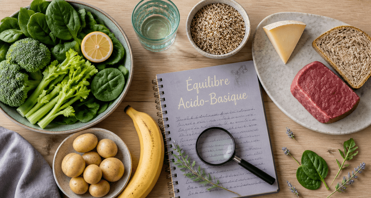 aliment acide ou basique sur table équilibre acido-basique
