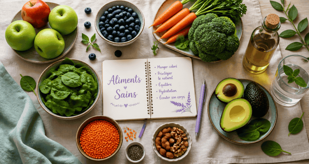 aliment bon pour la santé fruits légumes noix
