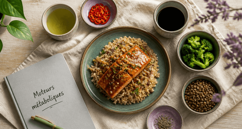 aliments brûle graisse saumon quinoa thé vert