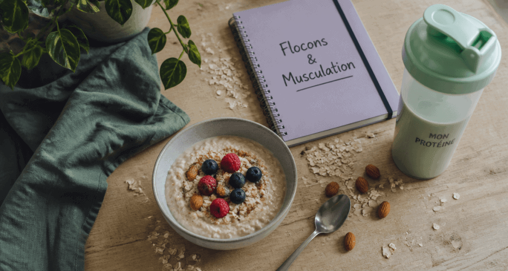 flocons d'avoine musculation bol porridge fruits