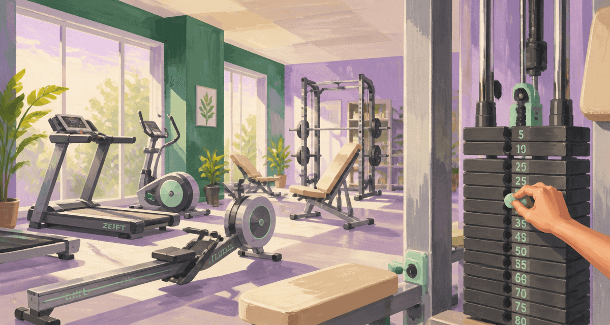 Machines de salle de sport en salle lumineuse