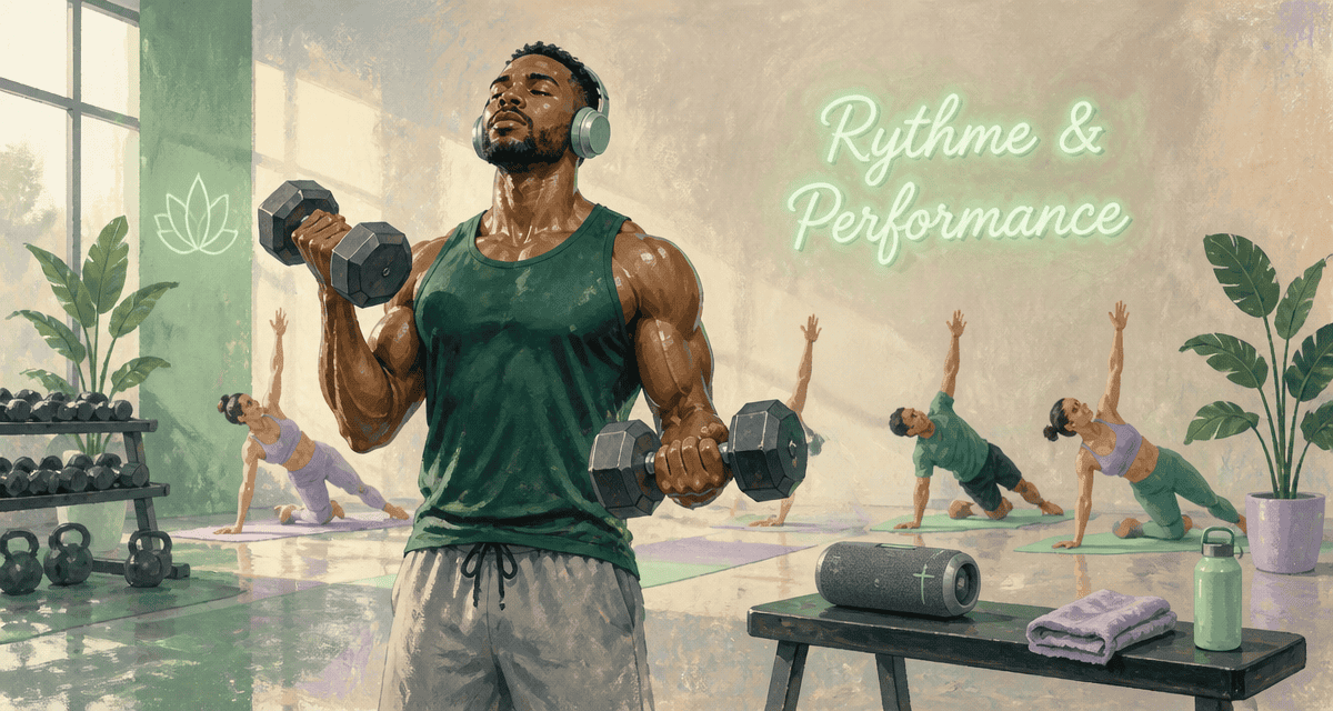 musique fitness sportif haltères salle
