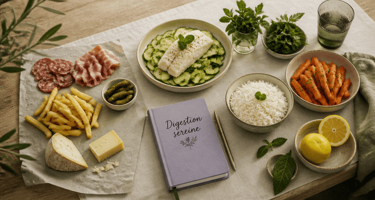 Probleme de digestion aliments a eviter assiettes saines et aliments gras