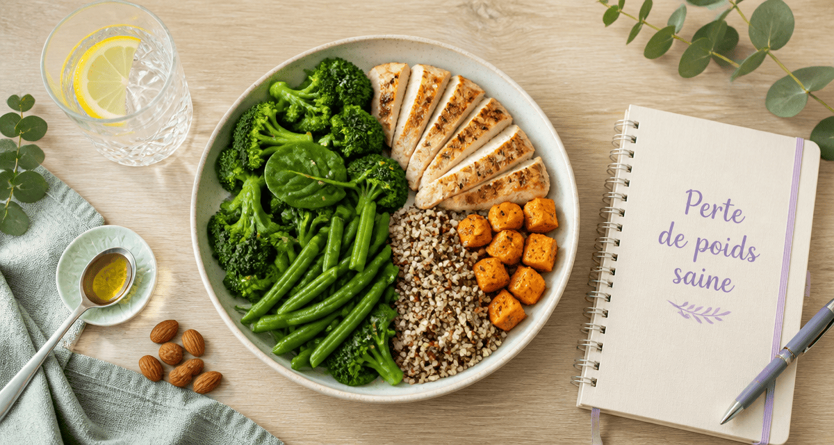 que faut il manger pour perdre du poids assiette équilibrée légumes protéines