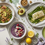 recette pour maigrir le ventre avec salade quinoa, bol chia, cabillaud