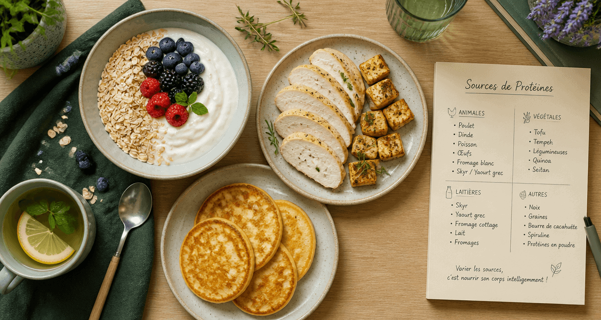 recette riche en proteine musculation plateau petit-dejeuner