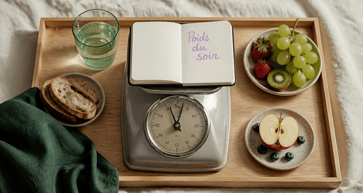 si on se peser le soir combien enlever balance rétro plateau