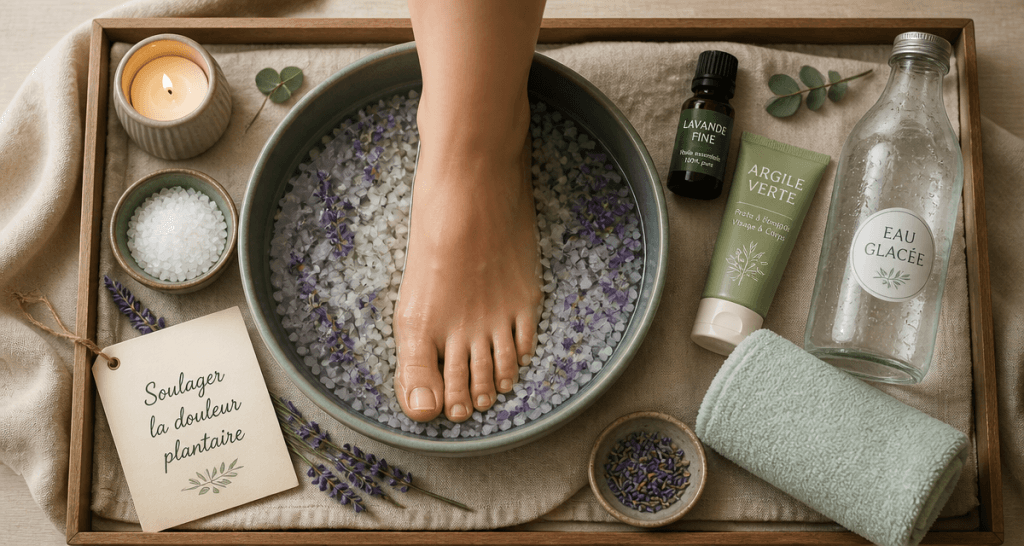tendinite sous le pied remede de grand mere avec bain sel epsom