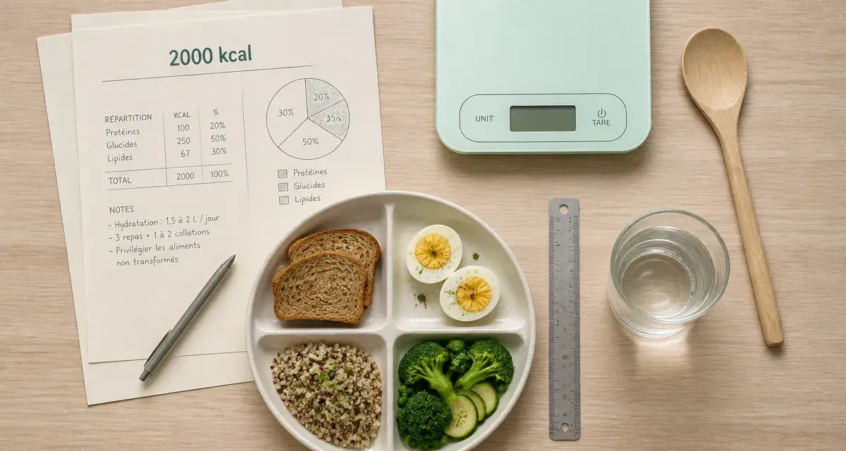2000 calories par jour : menu type et clés d’adaptation