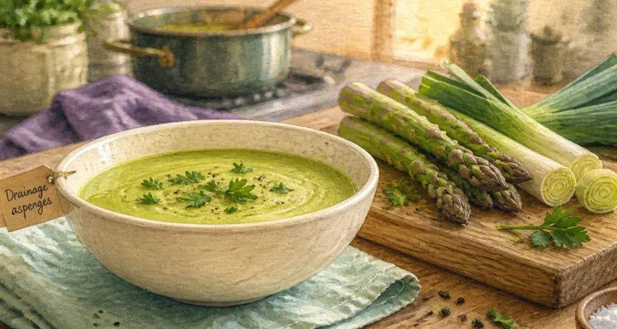 Aliments diurétiques : asperges et poireaux pour drainer l’eau