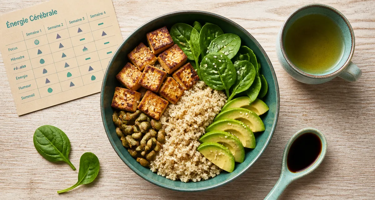 Aliments riches en tyrosine : bol énergie cérébrale tofu et graines