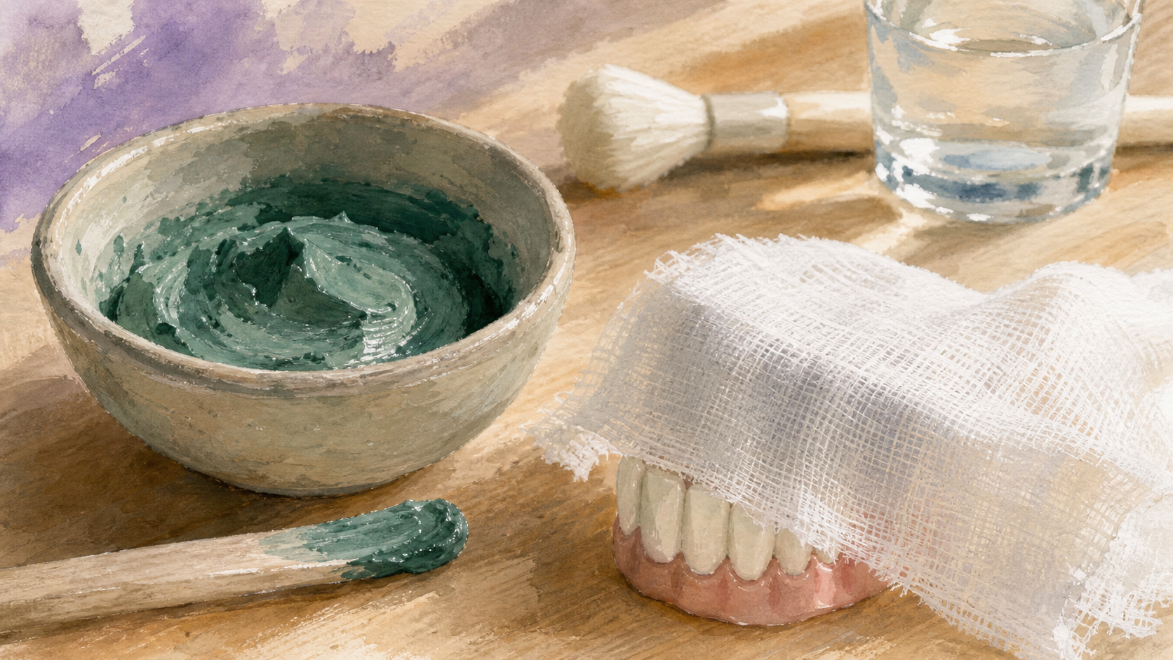 Argile verte et déchaussement des dents, gencives apaisées