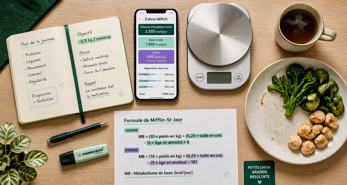 Etre en deficit calorique : calcul et astuces pour perdre du gras sans s’affamer