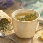 Mug de tisane au thym : bienfait du thym en tisane