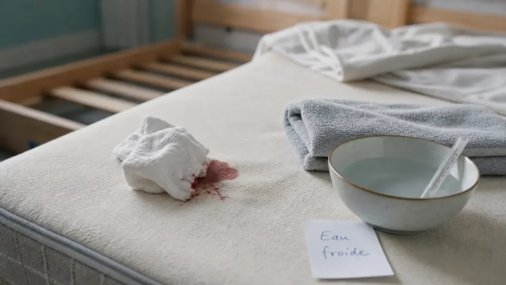 Comment enlever sang sur matelas : eau froide et bicarbonate, tache de sang sur matelas
