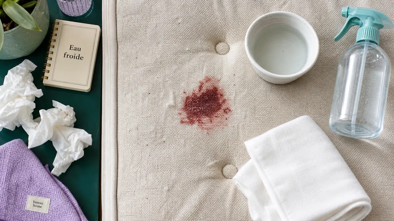 Comment enlever sang sur matelas : eau froide puis bicarbonate