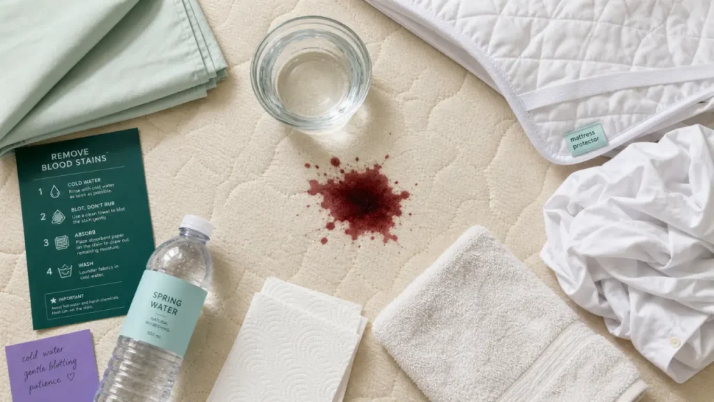 Comment enlever sang sur matelas : tache, eau froide et bicarbonate