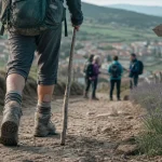 Les dangers sur le chemin de compostelle : marcheur blessure et ampoules sur le sentier