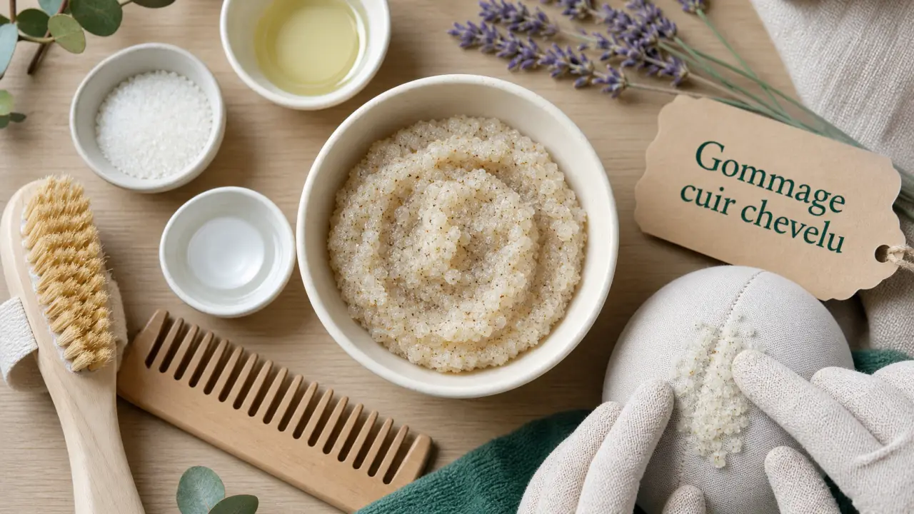 Gommage cheveux pour purifier le cuir chevelu sans décaper