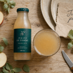 Jus de pommes bienfaits : verre de jus trouble