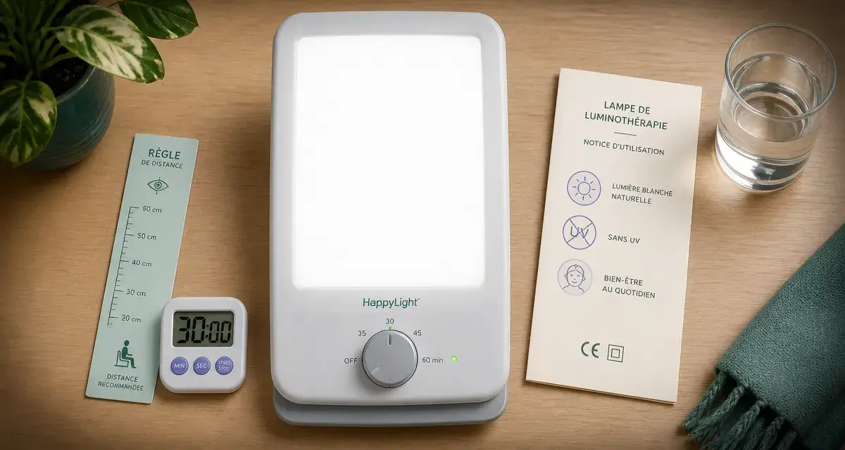 Luminothérapie meilleure lampe 10 000 lux certifiée CE, format adapté
