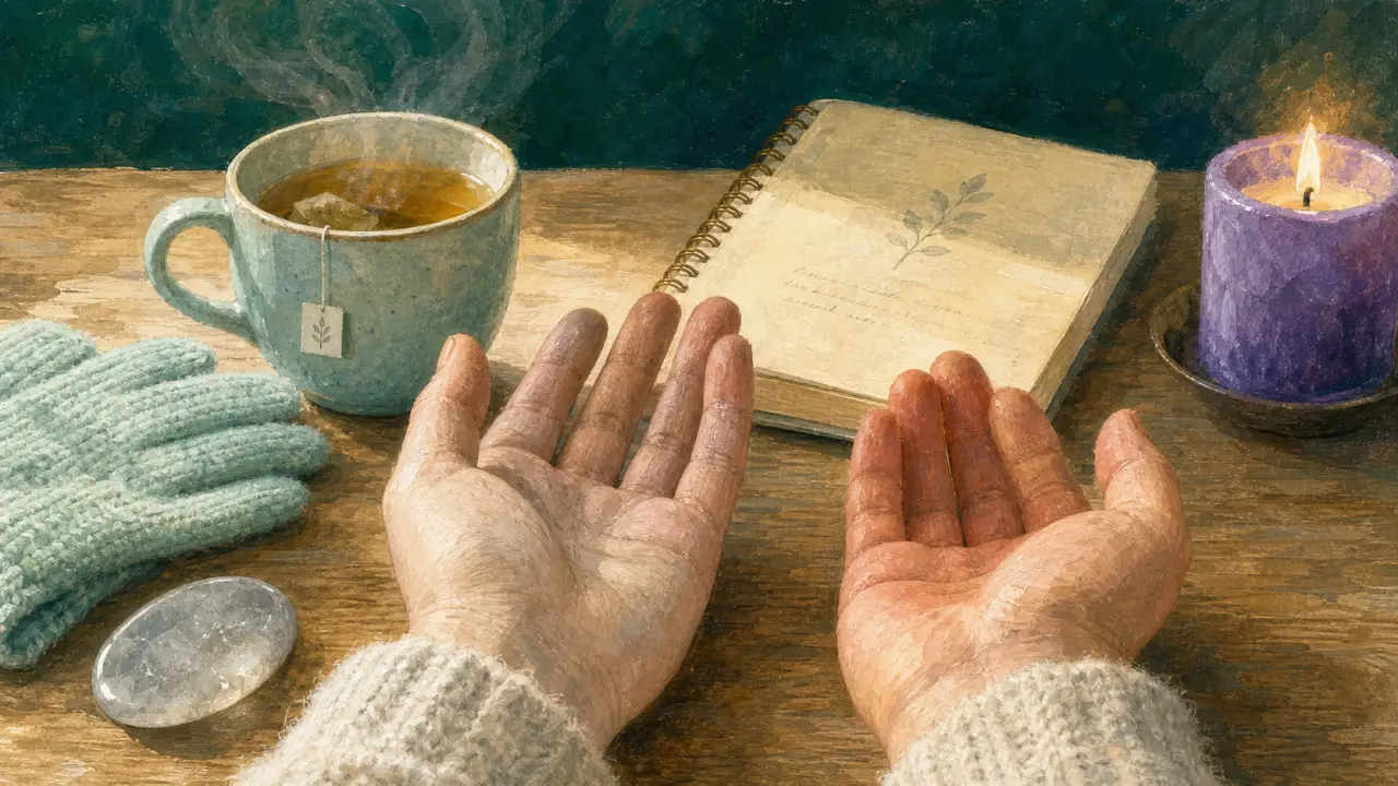 Mains froides signification spirituelle : circulation, stress, tisane chaude