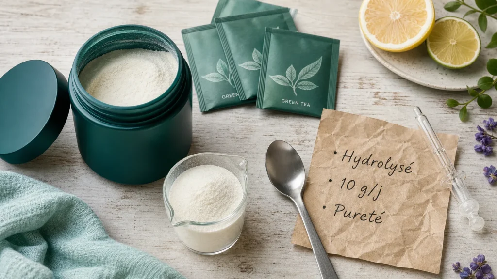 Meilleur collagene marin hydrolysé 10 g/j type I en poudre