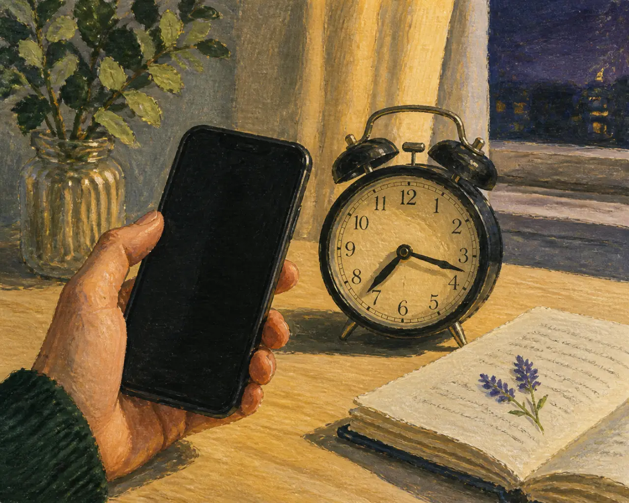 19h19 célibataire : smartphone et réveil à 19h19