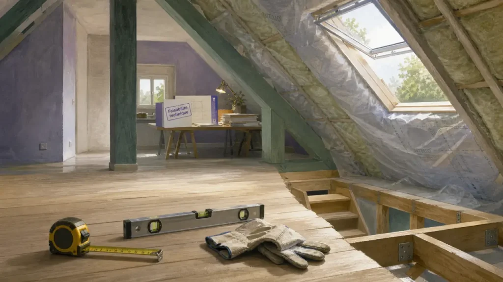 Aménager des combles : hauteur de 1,80 m, pente de 30° et démarches à vérifier