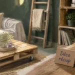 Déco récup 80 idées : salon récup’ chaleureux, palette en bois