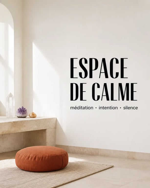 Créer un coin méditation apaisant avec des cristaux énergétiques dans un petit intérieur