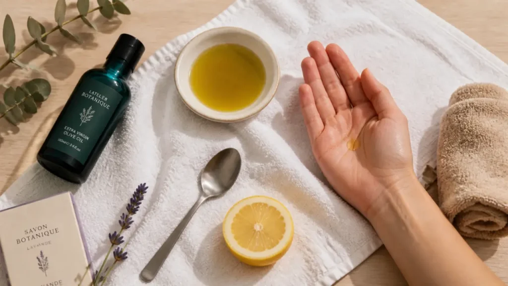 Massage à l’huile d’olive : peau sèche, tensions musculaires, odeur et précautions