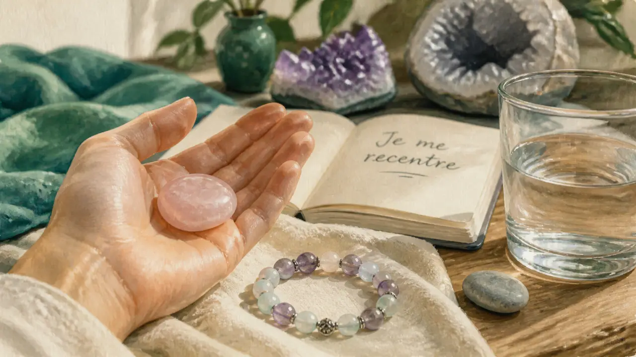 Pierres énergétiques : quartz rose et améthyste apaisent le stress